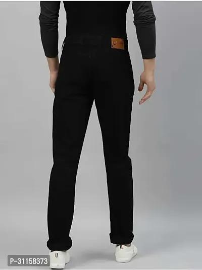 Stylish Black Denim Mid-Rise Jeans For Men-thumb2