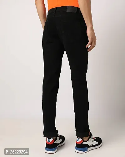 Stylish Lycra Blend Mid-Rise Jeans For Men-thumb0