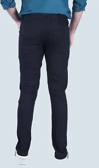 Elegant Black Denim Solid Jeans For Men And Boys-thumb1