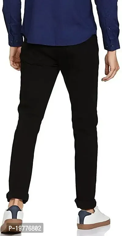 Reliable Black Denim Mid-Rise Jeans For Men-thumb2