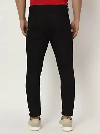 Stylish Black Denim Mid-Rise Jeans For Men-thumb1