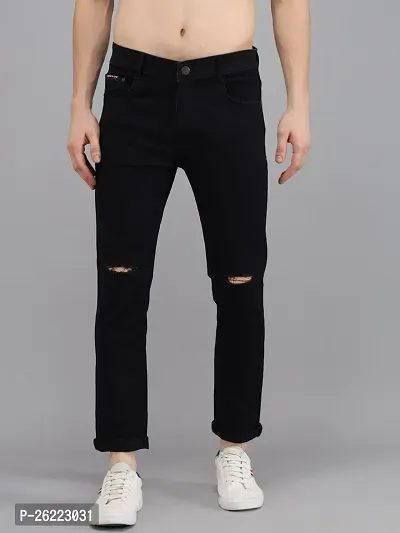 Stylish Denim Mid-Rise Jeans For Men-thumb0