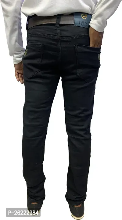 Stylish Polycotton Mid-Rise Jeans For Men-thumb3