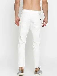 Reliable White Cotton Blend Mid-Rise Jeans For Men-thumb1