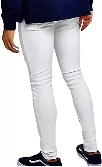 Stylish White Denim Mid-Rise Jeans For Men-thumb1