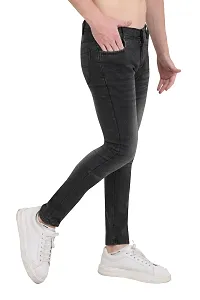 Stylish Black Cotton Blend Mid-Rise Jeans For Men-thumb3