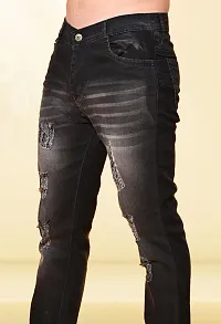 Stylish Black Denim Mid-Rise Jeans For Men-thumb2