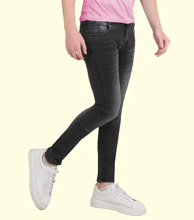 Stylish Cotton Blend Slim Fit Jeans For Men