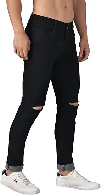 Stylish Denim Lycra Blend Mid-Rise Jeans For Men-thumb2