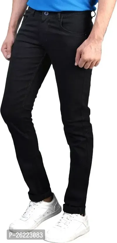 Stylish Satin Blend Mid-Rise Jeans For Men-thumb4