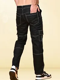 Stylish Black Denim Mid-Rise Jeans For Men-thumb2