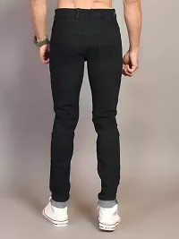 Reliable Black Cotton Blend Low-Rise Jeans For Men-thumb1