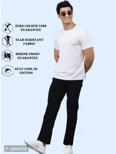 Stylish Black Denim Solid Mid-Rise Jeans For Men-thumb3