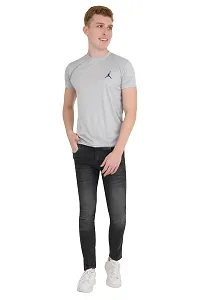 Stylish Black Cotton Blend Mid-Rise Jeans For Men-thumb3