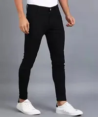 Stylish Black Denim Mid-Rise Jeans For Men-thumb2