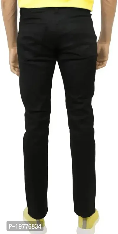 Reliable Black Denim Mid-Rise Jeans For Men-thumb2