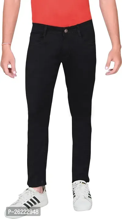 Stylish Cotton Blend Mid-Rise Jeans For Men