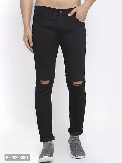 Stylish Polycotton Mid-Rise Jeans For Men-thumb0