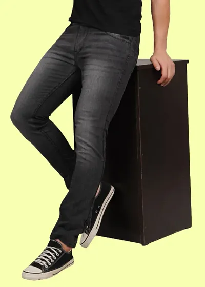 Classic Blend Solid Jeans For Men