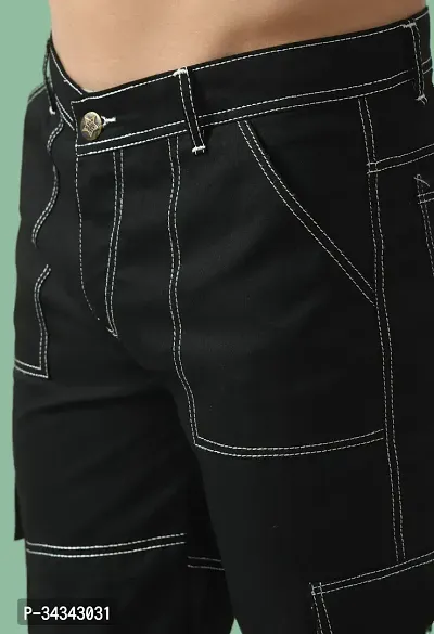 Elegant Black Denim Solid Jeans For Men And Boys-thumb3