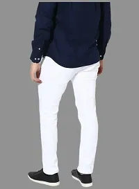 Reliable White Denim Mid-Rise Jeans For Men-thumb1