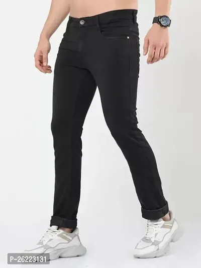 Stylish Denim Mid-Rise Jeans For Men-thumb4