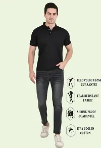 Stylish Black Faded Mid-Rise Jeans For Men-thumb3