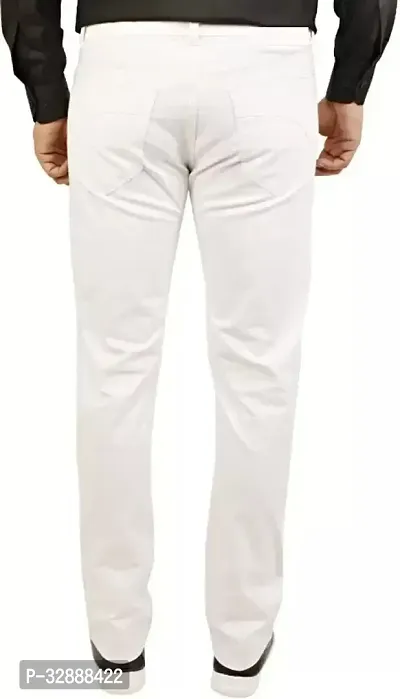 Stylish White Denim Mid-Rise Jeans For Men-thumb2