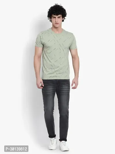 Stylish Black Denim Faded Mid-Rise Jeans For Men