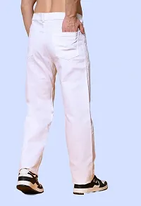 Elegant White Denim Solid Jeans For Men-thumb1