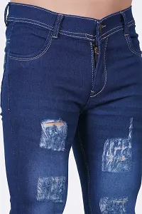 Stylish Blue Cotton Blend Mid-Rise Jeans For Men-thumb1