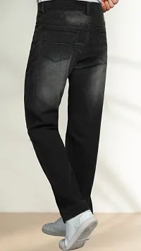 Stylish Grey Denim Mid-Rise Jeans For Men-thumb1