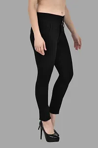 Linaria Women's Black Stretchable Slim fit Denim Jeans-thumb2