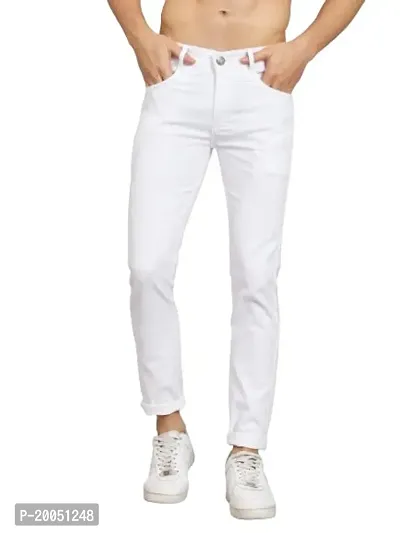 KETCH Men's Slim Jeans (KHJN000073_White_32)
