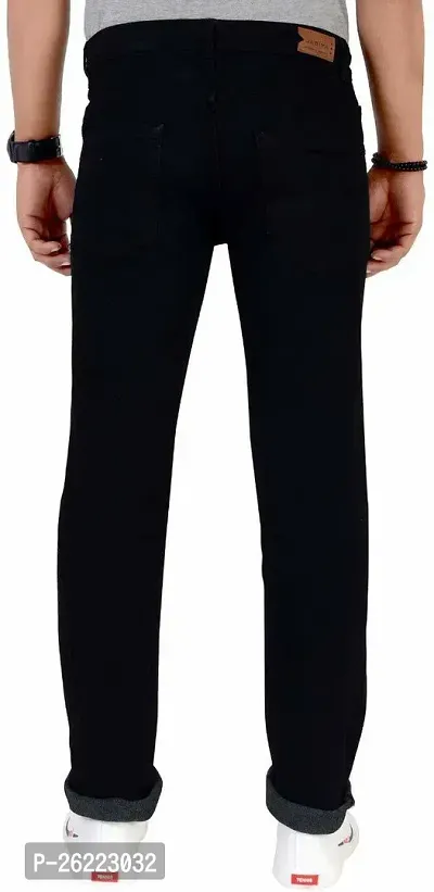 Stylish Cotton Blend Mid-Rise Jeans For Men-thumb2