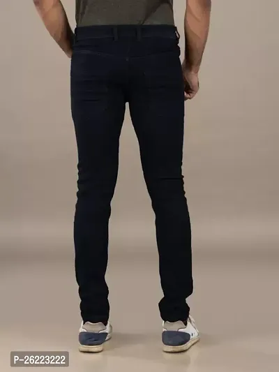 Stylish Cotton Blend Mid-Rise Jeans For Men-thumb2