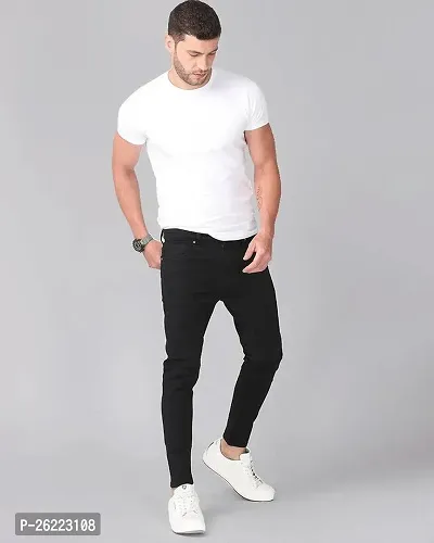 Stylish Lycra Blend Mid-Rise Jeans For Men-thumb4