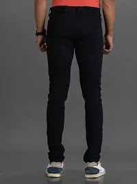 Reliable Black Cotton Blend Low-Rise Jeans For Men-thumb1