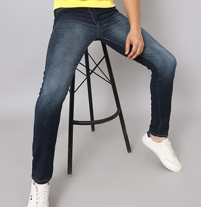 Classic Blend Solid Jeans For Men