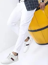 Stylish White Denim Mid-Rise Jeans For Men-thumb3