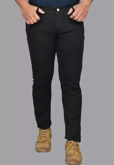 Men's Slim Fit Jeans (3754_Black_28)