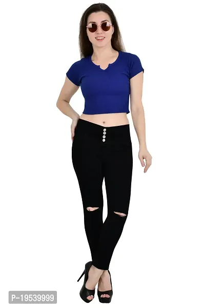 Women's Stylish  Tampered Jeans