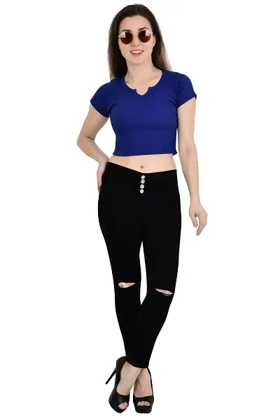 Women's Stylish Tampered Jeans