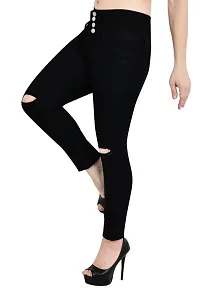 Womens Denim Slim Fit Mid Waist Jeans-thumb2