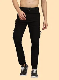 Mens Fashion Cargo Jeans Regular Fit-thumb1