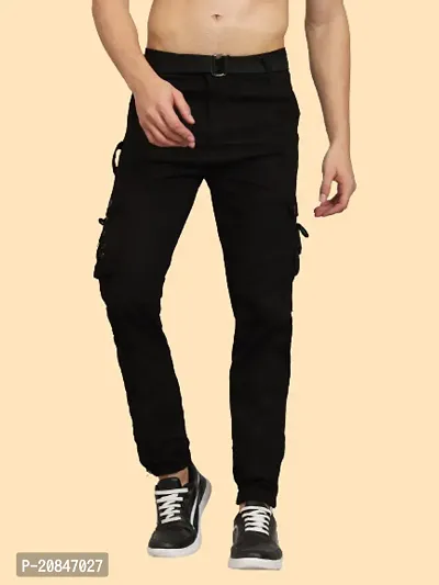 Mens Fashion Cargo Jeans Regular Fit-thumb2