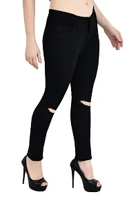 Stretchable Casual Regular Fit Denim Jeans For Womens 1 BT  Slit Cut-thumb1