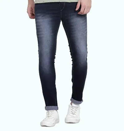 Men Slim Plain Jeans