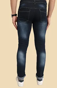 Men Slim Blue Plain Jeans-thumb1