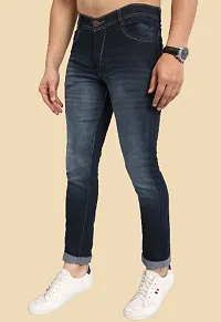 Men Blue Plain Jeans-thumb2